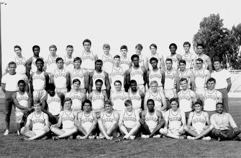 Victor (top row far left) with the 1969 Fresno City College Track Team