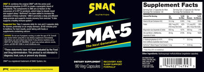 Supplement facts for ZMA-5